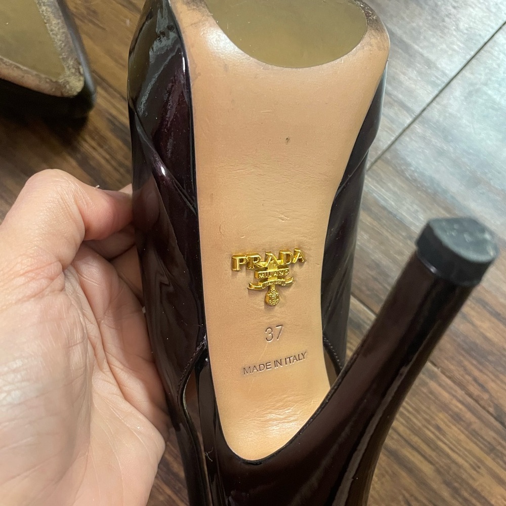 Prada Patent Leather Slingback Pumps 37 - Picture 9 of 17